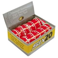 Sorry temp o/s    Rim Tape, Cloth, 22mm, Adhesive Backed, RED  (Box 8)