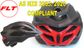 Helmet, FLITE, Inmould, MTB Range, MATT BLACK/GLOSS RED, 58-61cm Large,  AS/NZS Standard