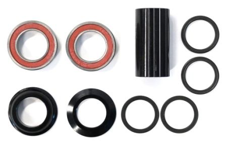 BOTTOM BRACKET SET - For 22mm, Spanish Type, Does NOT Include Spindle, With Sealed Bearings, Set of 10 Pieces, BLACK