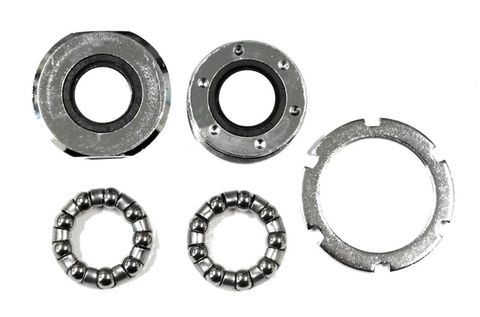 BOTTOM BRACKET SET - For Racer/MTB, Waterproof, Pin Type, SILVER