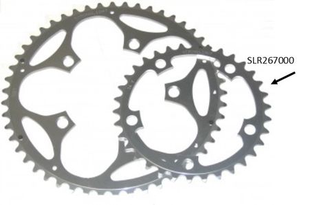 CHAINRING - ROAD "STRONGLIGHT", 38T, 5083 Silver - 130mm BCD, 5 Hole for 9/10 Spd