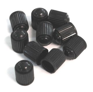 VALVE CAP - American valve - black,  pkt 10