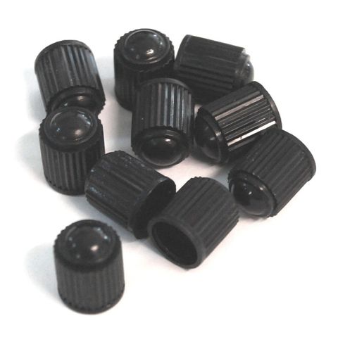 VALVE CAP - American valve - black,  pkt 10