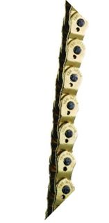 CHAIN - Half Link, 1/2 x 1/8 x 102L, Reinforced Top Plate & Solid Pins, GOLD (YBN MK-918)