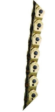 CHAIN - Half Link, 1/2 x 1/8 x 102L, Reinforced Top Plate & Solid Pins, GOLD (YBN MK-918)