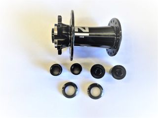 Hub, Front, Novatec Road Disc Thru (through) Axle, Sealed bearings, 32H, QR, 15mm, 12mm End Caps