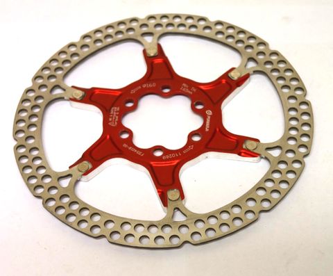 FORMULA 160 2PCE RED DISC WITH SCREWS