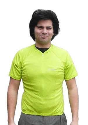 Jersey, COMO SPORTS, short sleeve, 3/4 length zip, 3 rear pockets, Size SMALL, colour GREEN, "GREAT STARTER JERSEY"