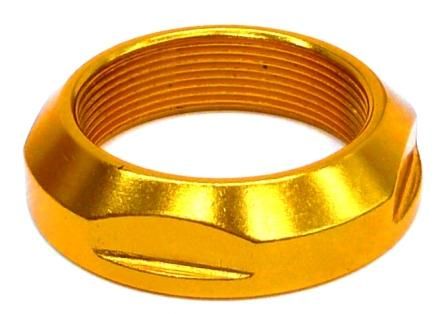 "add some BLING"   Lock Nut, GOLD, OD 1 1/8 ID 25.4 dia,  Alloy