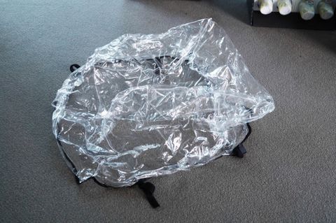 WATER PROOF BICYCLE TRAILER COVER - Clear, 55cm x 74cm x 55cm.  K9