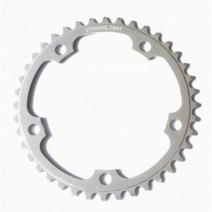 CHAINRING - ROAD "STRONGLIGHT", 39T, 5083 Silver - 130mm BCD, 5 Hole for 9/10 Spd