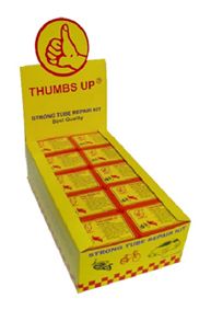 PUNCTURE REPAIR KIT - BULK  Thumbs Up Display Box of 50 sets (a set includes 7 patches and an 8ml glue)