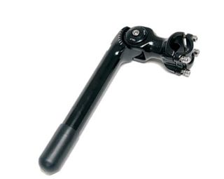 H/bar quill stem, adjustable, alloy, Black,  dia 25.4mm, ext 110mm, for 31.8mm bars