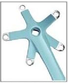 A Special offer  CRANK SET  170mm Crank, 130 BCD, Uses 103mm BB, Left & Right, Single Speed, Alloy  BABY BLUE