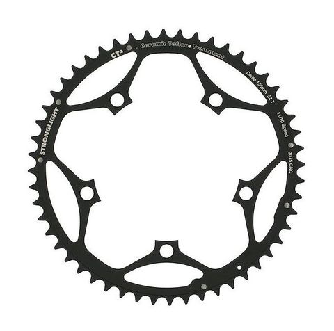 ROAD CHAINRING, STANDARD TYPE S - CT², 7075-T6, CT² (black), 11/10 speed, 130 BCD, Outer, 52T, 5 arms