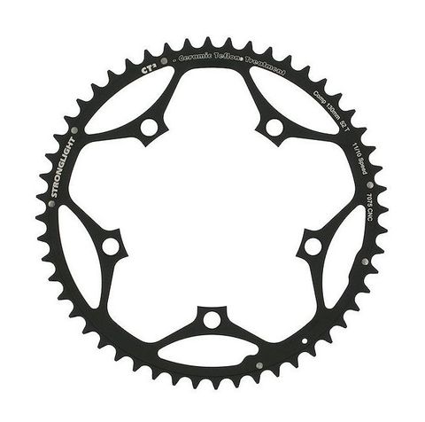 ROAD CHAINRING, STANDARD TYPE S - CT&sup2;, 7075-T6, CT&sup2; (black), 11/10 speed, 130 BCD, Outer, 52T, 5 arms