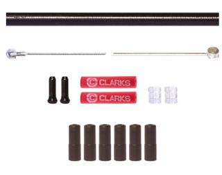 BRAKE KIT front & rear,- Universal INNER & OUTER, 2000 &1000mm Stainless Steel cables, 5mm 2P BLACK 1700mm housing, w/ 6 ferrules & 2 x donuts