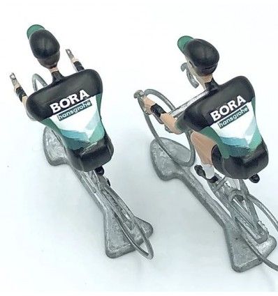 FLANDRIENS Models, 2 x Hand painted Metal Cyclists, Bora Hansgrohe 2020