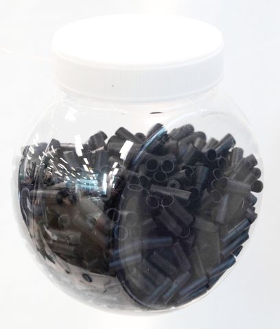 Brake Ferrules, 5mm Nylon, dispenser pot of 500, Black