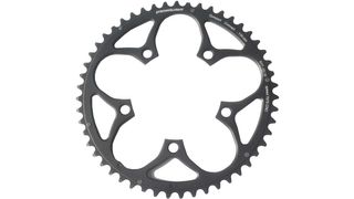ROAD CHAINRING, STANDARD, TYPE S - 7075 CNC, BLACK, 9/10, 110 BCD, Outer, 52T, 5 arms "STRONGLIGHT"