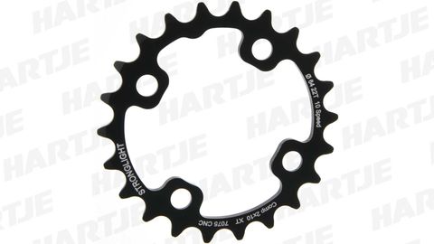 CHAINRING - MTB "STRONGLIGHT", 22T, 7075 CNC Black  Shimano XT M785 - 64mm BCD, 4 Hole for 10 Spd