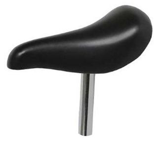 SADDLE (Black) WITH 22.2mm SEAT CHROME POST  fits 12" bikes (Post length 120mm)