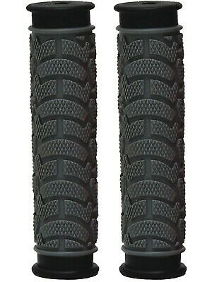 GRIPS - Dual Density MTB Grips, Closed End. 130mm GREY   - Oxford Product