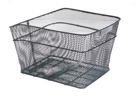 BASKET - Rear Mesh, Fixed Fittings, L 41cm x W 34cm x H 25cm, Black