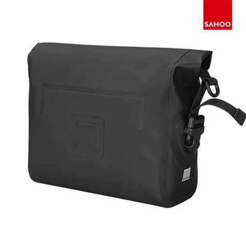 SAHOO Handle bar bag, compact, L27,H21.5,W9cm waterproof w/removable shoulder carry strap.velcro attach