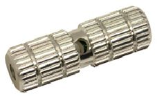 Foot Peg, 3/8" x 24/26T Axle, 25 x 100mm Threaded, Alloy, SILVER