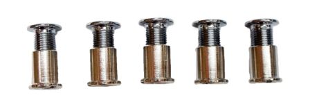 CHAIN RING BOLT  Triple, Steel, SILVER C.P. (Set 5)