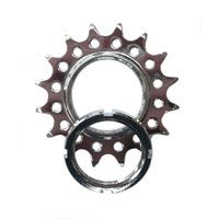 FIXED COG - Screw On, Cro-Mo, 1/8 x 16T, SILVER