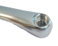 165mm - Left Diamond Taper Crank Arm - 25mm Offset, Polished Silver, Alloy