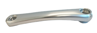 165mm - Left Diamond Taper Crank Arm - 25mm Offset, Alloy, Silver