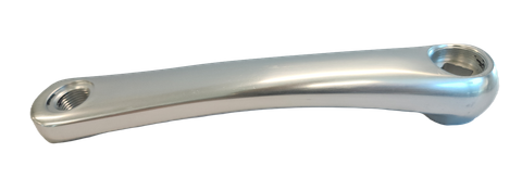 165mm - Left Diamond Taper Crank Arm - 25mm Offset, Alloy, Silver