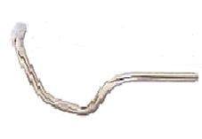 HANDLEBAR  25.4mm, 54cm Wide, 60mm Rise, Ladies, Steel CP  SILVER