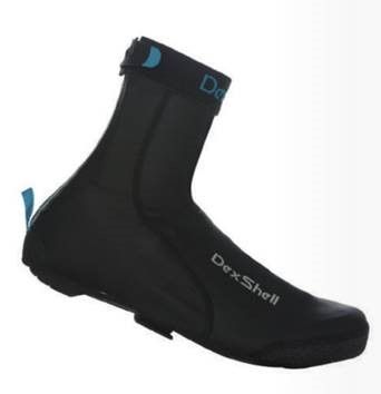 OVERSHOES - Light weight X-Large  (12.5 - 14 US Mens), DEXSHELL, Pu coated microfleece fabric & water resistant, BLACK  w/reflective zipper