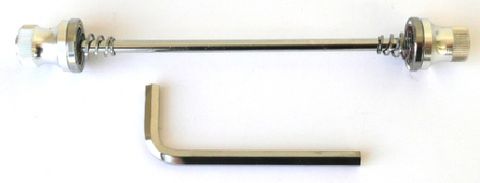 SKEWER - Front, Allen Key Type, 128mm, Silver