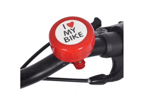 I Love My Bike Bell Red, fits 22.2mm diameter handlebar, Red - Oxford Product