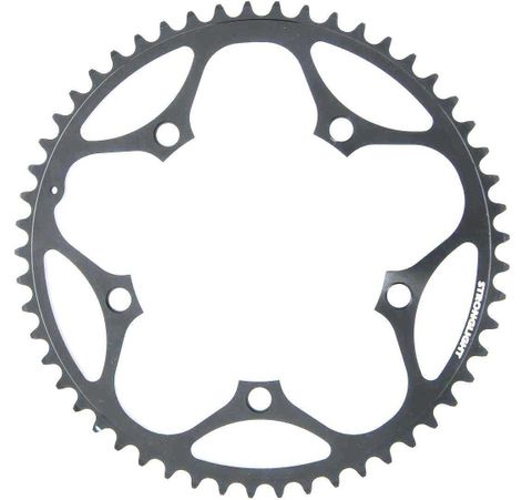 CHAINRING - ROAD "STRONGLIGHT", 52T, 5083 Black - 110mm BCD, 5 Hole for 9/10 Spd