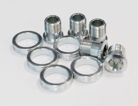 Chainring Bolt Kits, STRONGSCREW TO ASSEMBLE HOLDER ALLOY SILVER