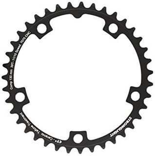 CHAINRING - ROAD "STRONGLIGHT", 39T, 7075 CNC Black CT2 - 130mm BCD, 5 Hole for 10/11 Spd
