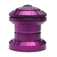 Ahead set, alloy, 1-1/8, threadless, sealed bearing,  alloy top cap, PURPLE
