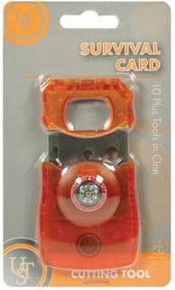 SURVIVAL CARD TOOL ORANGE