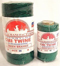 #12 GREEN BRAIDED 100% NYLON TWINE SMALL 148YDS