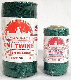 #12 GREEN TWISTED 100% NYLON TWINE SMALL 154YDS