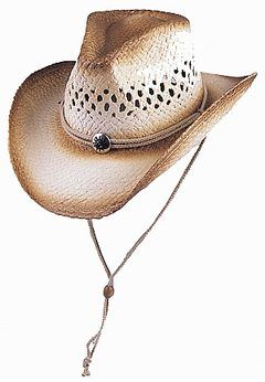 BROWN FADED WESTERN HAT