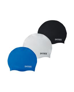 INTEX SWIM CAP BLUE/WHITE AGES: 8+