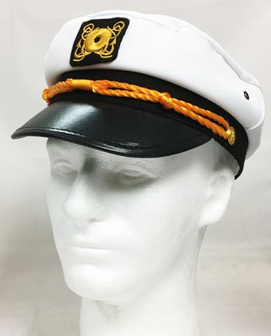 WHITE TWILL YACHT HAT ADJUSTABLE