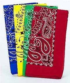 22" BRIGHT COLOR BANDANAS